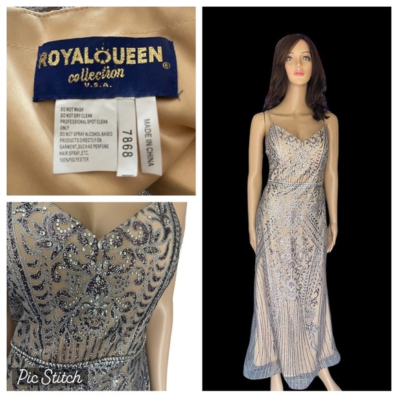 Royal Queen collection embellished gown dress size 12-14 - Picture 1 of 12